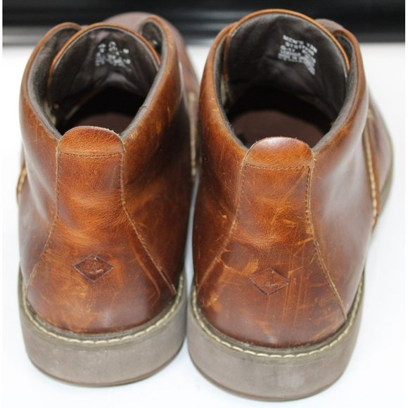 Men's Size 13 Sperry Tie-Up Brown Loafers - Picture 3 of 7